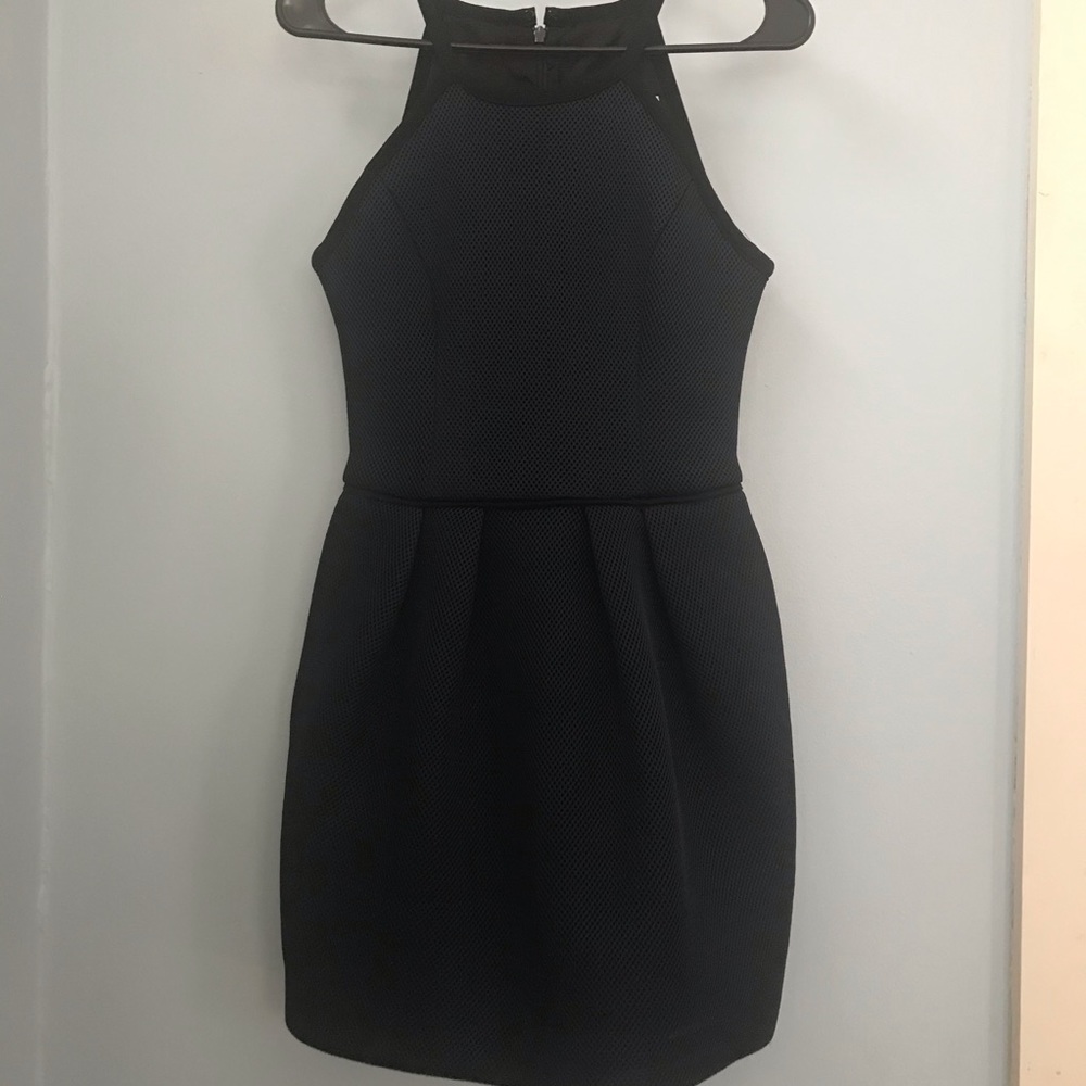 Rachel Roy Navy Mesh Fit and Flare Mini-Dress- Pockets! - NWOT